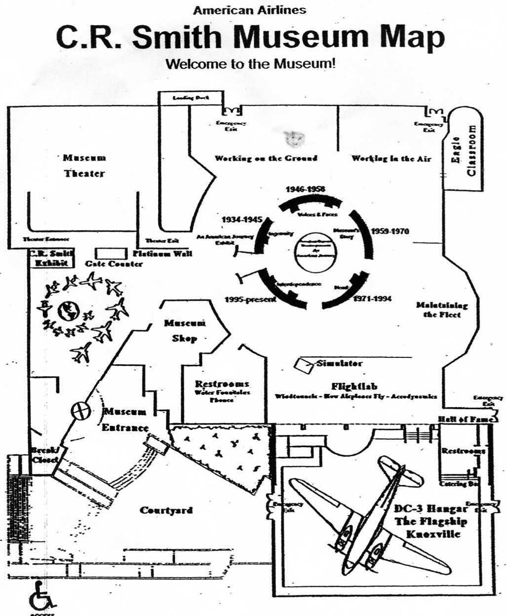 American Airlines C.R. Smith Museum Map