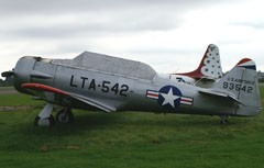 93542/LTA-542/G-BRLV North American Harvard 4 is seen here at his second home base North Weald in England