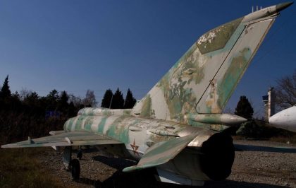 Mikoyan-Gurevich MiG-21PFM 39 Bulgarian Air Force, Aviation Expo, Burgas Airport, Bulgaria