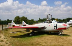 DH115 Vampire T.11 XJ772/H RAF, de Havilland Aircraft Museum, Salisbury Hall, London Colney, UK