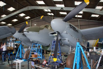 DH98 Mosquito FB.6 TA122/UP-G RAF, de Havilland Aircraft Museum, Salisbury Hall, London Colney, UK