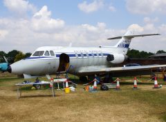 Hawker Siddeley H.S.125 Srs 1 G-ARYC Rolls-Royce Bristol Engine Division, de Havilland Aircraft Museum, Salisbury Hall, London Colney, UK