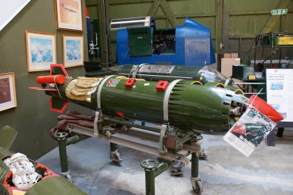 WE177 atomic weapon, Boscombe Down Aviation Collection, Old Sarum UK