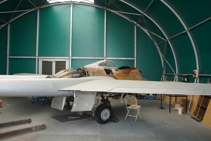 de Havilland Vampire T.11 XH313/E RAF restoration, Tangmere Military Aviation Museum