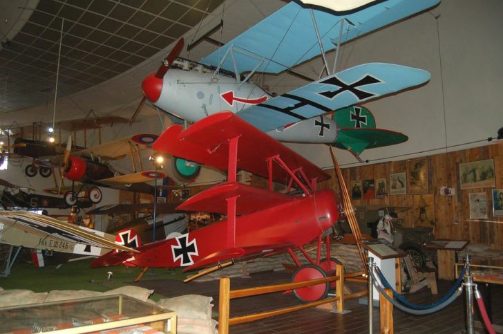 Albatros D Va (replica) & Fokker Dr. I Triplane (replica) 477 17 Luftwaffe, San Diego Air & Space Museum