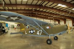 Stinson L-5G Sentinel N6055C 53-4950 47-L USAAF, Planes of Fame Air Museum, Grand Canyon Valle Airport, AZ | photo Tom Warnock