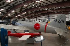 Vultee BT-15/Aichi D3A (replica) NX67629/AI-201 Japanese Air Force cs, Planes of Fame Air Museum, Grand Canyon Valle Airport, AZ