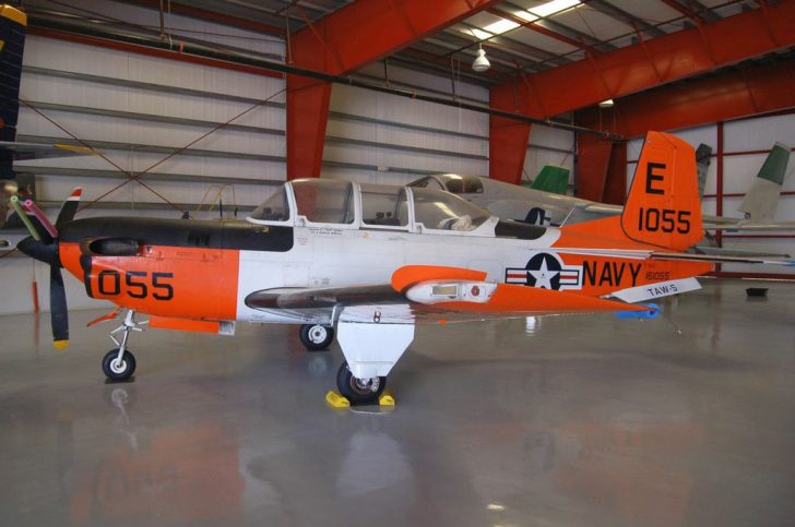 Beech T-34C Mentor 161055 E-055 US Navy, Valiant Air Command Warbird Museum, Titusville, FL