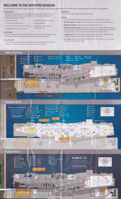 visitors guide side 2 Intrepid Sea, Air & Space Museum, New York, NY picture Mike Hodish