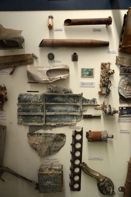 Pieces of a Mitsubishi Zero South Australian Aviation Museum