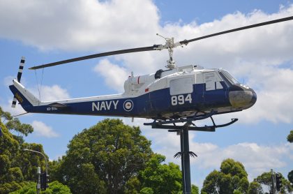 Bell UH-1C Iroquois N9-3102 894 Royal Australian Navy, Princes Highway corner Pleasant Way, Nowra NSW