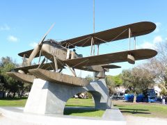 Statue of Gago Coutinho Sacadura Cabral Plane