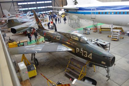 Republic F-84F Thunderstreak P-134 Royal Netherlands Air Force, ROC van Amsterdam – MBO College Airport, Hoofddorp