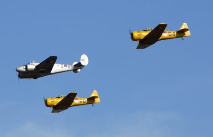 Beech Expeditor 3NM and two Noorduyn AT-16ND Harvard