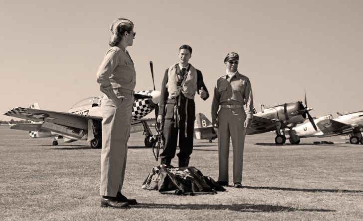 RAF USAAF pilots and ground crew, Flying Legends Duxford