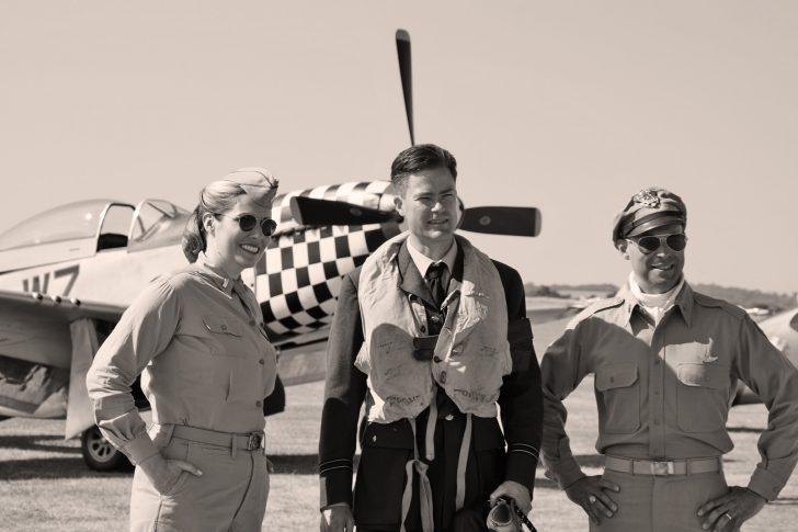 RAF USAAF pilots and ground crew, Flying Legends Duxford