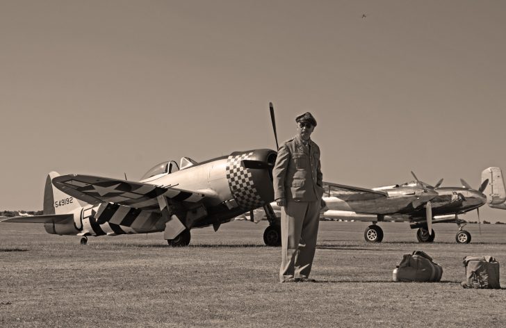 Republic P-47D Thunderbolt 45-49192/F4-J (G-THUN) 48th FG/492 FS USAAF, Flying Legends Duxford