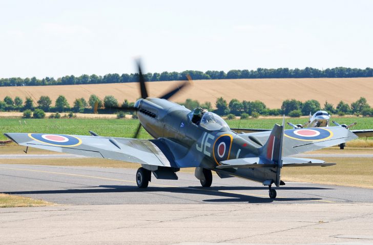 Supermarine Spitfire FR XIV (G-SPIT) MV293JE-J Tribute to Johnnie Johnson RAF, Anglia Aircraft Restorations Ltd. Flying Legends Duxford