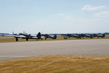 Bristol Blenheim Mk.I and 4 Hawker Hurricanes, Flying Legends Duxford