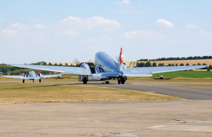 Douglas C-47A Dakota N431HM Swissair, Classic Formation, Flying Legends Duxford