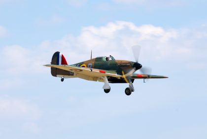 Hawker Hurricane Mk.I (G-ROBT) P2902/DX-R 245 Sqn. RAF, Anglia Aircraft Restorations Ltd., Flying Legends Duxford