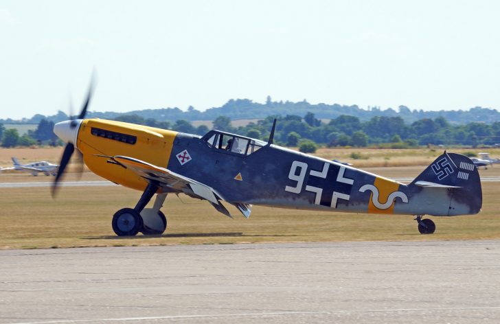 Hispano HA-1112-M4L Buchon (G-AWHH) 'White 9' Luftwaffe, Air Leasing Ltd., Flying Legends Duxford