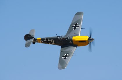 Hispano HA-1112-M4L Buchon (G-AWHH) 'White 9' Luftwaffe, Air Leasing Ltd., Flying Legends Duxford