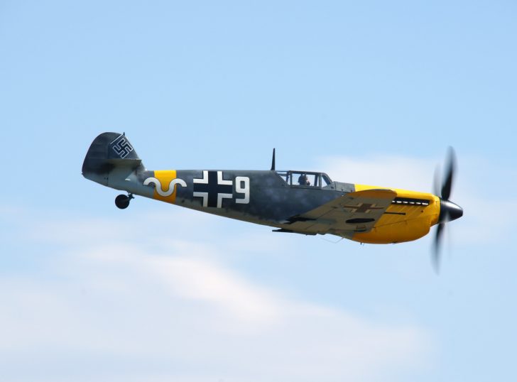 Hispano HA-1112-M4L Buchon (G-AWHH) 'White 9' Luftwaffe, Air Leasing Ltd., Flying Legends Duxford