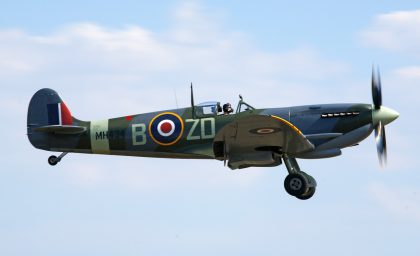 Supermarine Spitfire Mk IXb (G-ASJV) MH434/ZD-B 222 Sqn. RAF, The Old Flying Machine Company, Flying Legends Duxford