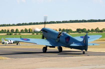 Supermarine Spitfire PRXI (G-PRXI) PL983 4 Sqn RAF. Photo reconnaissance Blue livery, Aircraft Restoration Co., Flying Legends Duxford