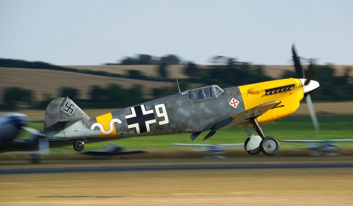 Hispano HA-1112-M4L Buchon (G-AWHH) 'White 9' Luftwaffe, Air Leasing Ltd., Flying Legends Duxford