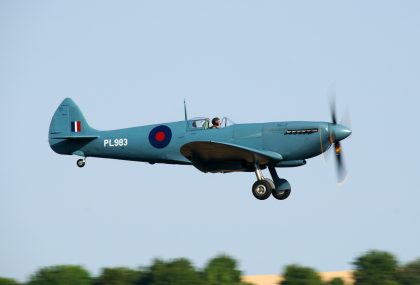 Supermarine Spitfire PRXI (G-PRXI) PL983 4 Sqn RAF. Photo reconnaissance Blue livery, Aircraft Restoration Co., Flying Legends Duxford