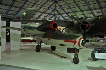 Heinkel He162A-2 Volksjager 120227 2 Jagdgeschwader 1 Luftwaffe (German Air Force), RAF Museum London