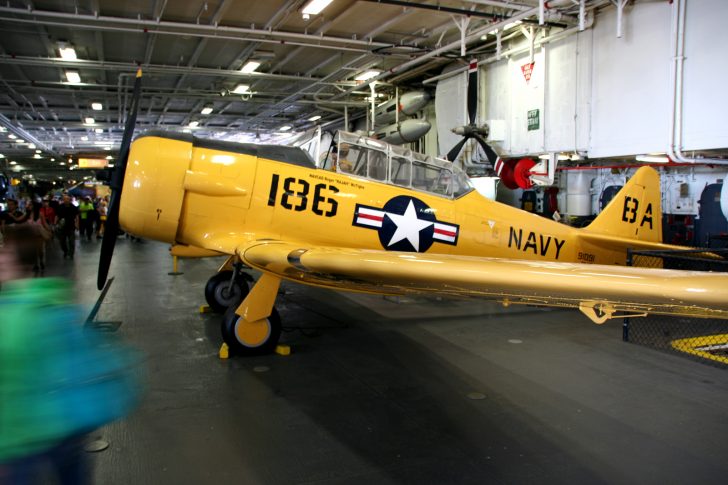 North American SNJ-5 Trainer 44-81385/BA-186 US Navy, USS Midway Museum, San Diego, California