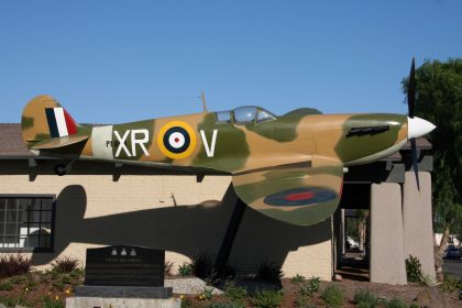 Supermarine Spitfire Mk.2A (Replica) P8080 XR-V Royal Air Force, The Proud Bird Restaurant & Events Center Los Angeles, California USA