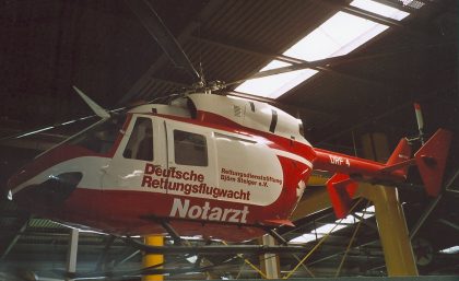 MBB-Kawasaki BK-117 (mock-up) DRF4 Deutsche Rettungsflugwacht, Auto & Technik Museum Sinsheim, Germany