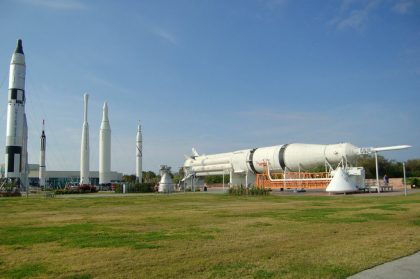 Rocket Garden Lying Saturn 1B, Kennedy Space Center Visitor Complex, Titusville Florida