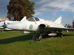 SAAB J35F Draken 35518/11 Swedish Air Force, Letecké muzeum Kbely, Praha 9, Czechia