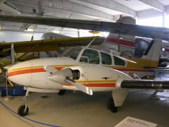 Beechcraft 95-A55 Baron OH-BBA, Suomen Ilmailumuseo Helsinki, Vantaa Airport, Finland