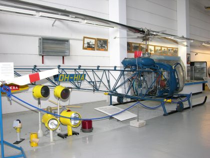 Bell 47D-1 OH-HIA, Suomen Ilmailumuseo Helsinki, Vantaa Airport, Finland