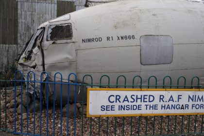 Hawker Siddeley Nimrod R.1 (wreck) XW666 RAF, South Yorkshire Aircraft Museum at Aeroventure, Doncaster UK