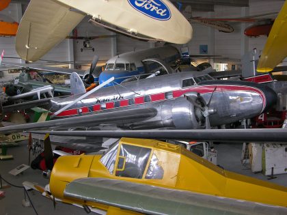 Lockheed 18-07 Lodestar OH-VKU Kar-Air, Suomen Ilmailumuseo Helsinki, Vantaa Airport, Finland