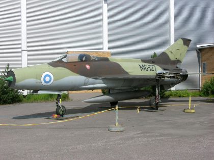 Mikoyan Gurevich MiG-21F-13 MG-127 Finnish Air Force, Suomen Ilmailumuseo Helsinki, Vantaa Airport, Finland