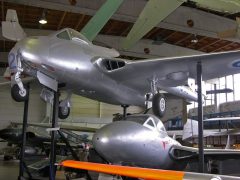 de Havilland Vampire F.B.52 VA-2 Finnish Air Force, Suomen Ilmailumuseo Helsinki, Vantaa Airport, Finland