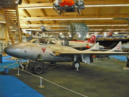 de Havilland Vampire T.55 U-1224 Swiss Air Force, Flieger Flab Museum Dübendorf, Switzerland