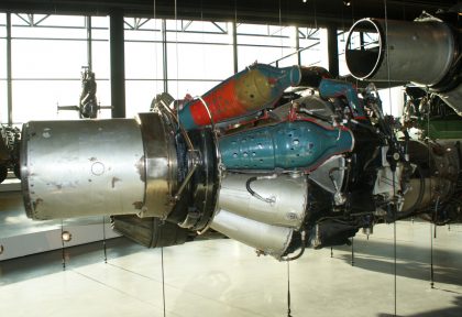 Rolls-Royce Derwent 5 Enigine of the Gloster Meteor F.4, Nationaal Militair Museum (NMM) Soest, Netherlands