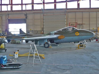 de Havilland Vampire T.55 SE-DXT/A Swedish Air Force, Västerås Flygmuseum Västerås, Sweden