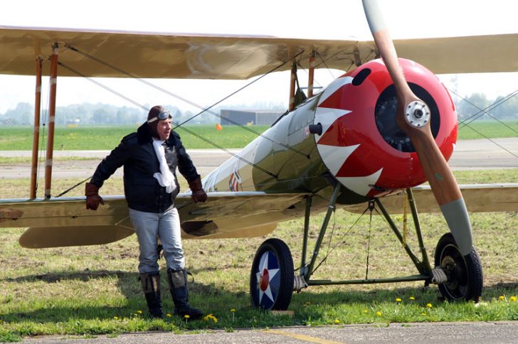 Nieuport 28 pilot, Stampe and Vertongen Museum Luchthaven Antwerpen-Deurne, Belgium