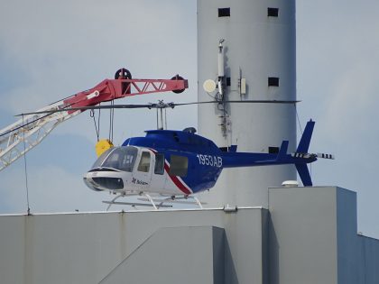 Bell 206 JetRanger 1953AB Bristow Helicopters, Ocean Star Offshore Drilling Rig Museum Galveston, TX