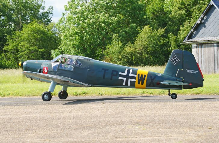 Bücker (Heliopolis) Gomhouria Mk6 (Bu-181) G-TPWX/TP+WX Luftwaffe, L-birds back to Normandy, Saint-Andre-de-L’Eure, France